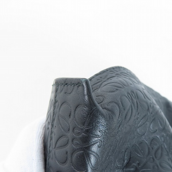 実際に弊社で買取させて頂いたLOEWE/ロエベ T Pouch/Tポーチ アナグラム レザー クラッチバッグの画像 7枚目