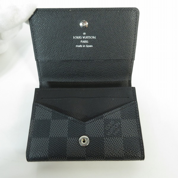 実際に弊社で買取させて頂いた【難あり】LOUIS VUITTON/ルイヴィトン ダミエグラフィット アンヴェロップ カルト ドゥ ヴィジット カードケース N63338の画像 4枚目