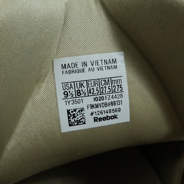 実際に弊社で買取させて頂いたReebok/リーボック INSTAPUMP FURY OG/ポンプフューリー FZ4428/27.5の画像 5枚目