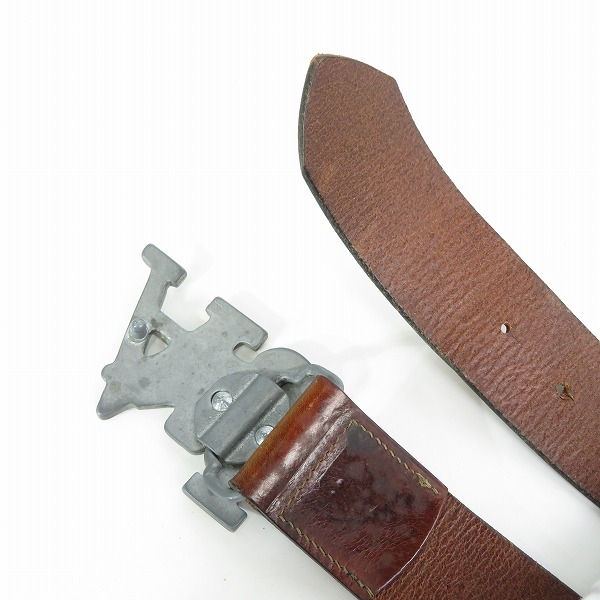 実際に弊社で買取させて頂いたARMANI JEANS/アルマーニジーンズ ロゴバックル レザーベルト 92の画像 2枚目