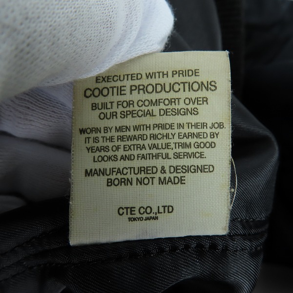 実際に弊社で買取させて頂いたCOOTIE/クーティー GLORY BOUND MA-1 フライト ジャケット/ブルゾン/Lの画像 5枚目