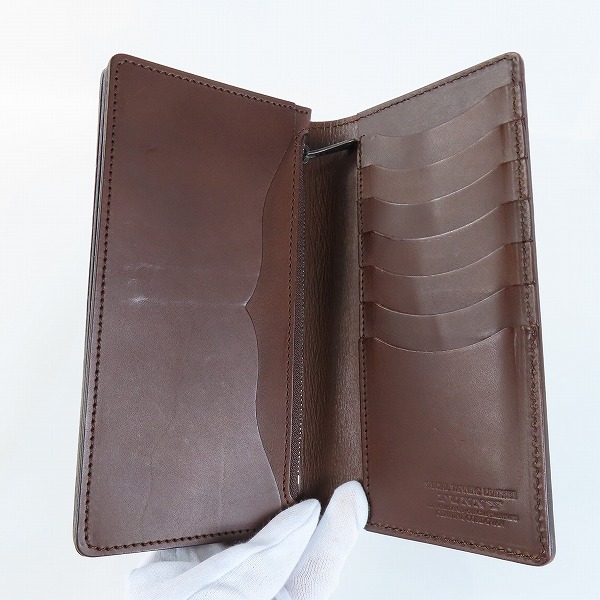 実際に弊社で買取させて頂いたFUNNY/ファニー CORDOVAN/コードバン ぼかし染め 長財布の画像 3枚目