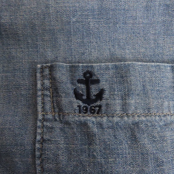 実際に弊社で買取させて頂いたBLUEBLUE/ブルーブルー ハリウッドランチマーケット デニムシャツ 半袖シャツ 2の画像 6枚目