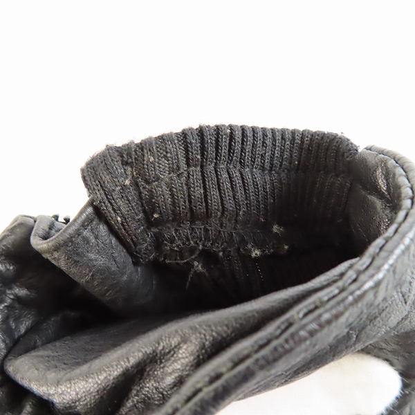 実際に弊社で買取させて頂いたBUFFALO BOBS/バッファローボブズ 羊革/シープレザー サイドリブ フーデッド レザージャケット MFB5414/2の画像 5枚目