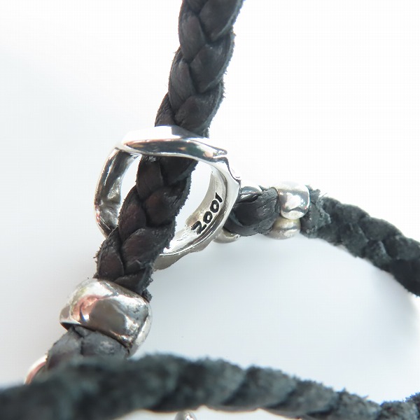 実際に弊社で買取させて頂いた【ギャラ付き】TRAVIS WALKER/トラヴィスワーカー DOUBLE CROSS/ダブルクロス Wレザー ブレイド ネックレス pd810tw blの画像 7枚目