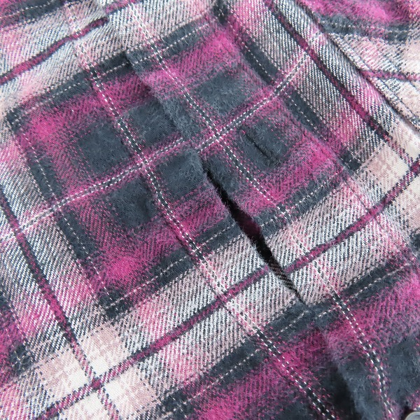 実際に弊社で買取させて頂いたCRIMIE/クライミー チェック 長袖シャツ Mの画像 9枚目