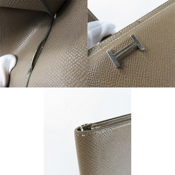 実際に弊社で買取させて頂いたHERMES/エルメス ベアンスフレ 長財布 シルバー金具の画像 9枚目