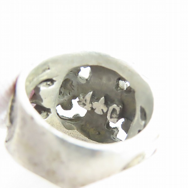 実際に弊社で買取させて頂いたA&G/エーアンドジー スカルオンクロス リング 指輪 18-20号の画像 8枚目