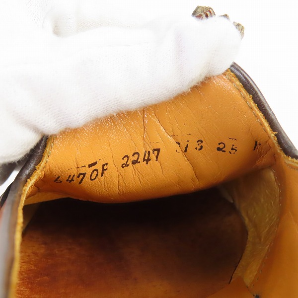 実際に弊社で買取させて頂いたREGAL/リーガル レザーシューズ イースト コースト コレクション 2247 25EEの画像 5枚目