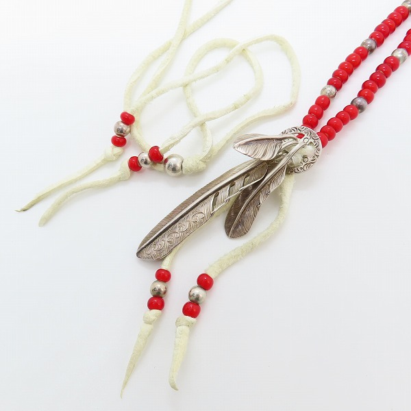 実際に弊社で買取させて頂いたFIRST ARROW'S/ファーストアローズ フェザー/メディスンホイール ビーズペンダント