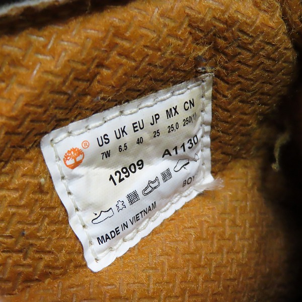 実際に弊社で買取させて頂いたTIMBERLAND/ティンバーランド 6inch PREMIUM BOOT 6インチ プレミアム ブーツ 12909 /25の画像 5枚目