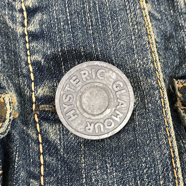 実際に弊社で買取させて頂いたHYSTERIC GLAMOUR/ヒステリックグラマー バッグプリント ワッペン付き デニムジャケット 2AB-6260/FREE の画像 7枚目