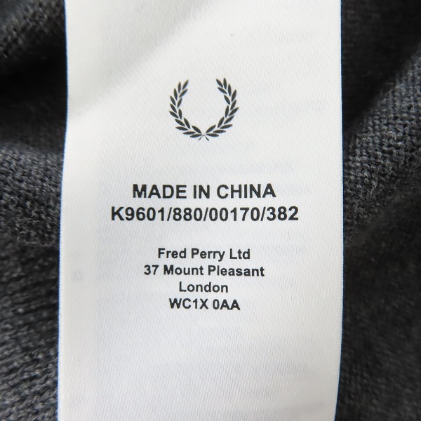 実際に弊社で買取させて頂いたFRED PERRY/フレッドペリー Classic CREW Neck Jumper/クラシッククルーネックジャンパー ニット K9601/Lの画像 3枚目