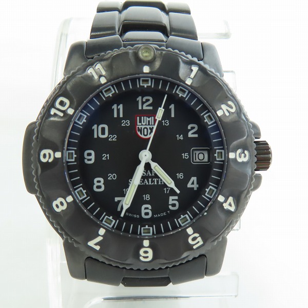 実際に弊社で買取させて頂いたLUMINOX/ルミノックス NIGHTHAWK/ナイトホーク F-117 クオーツ 黒文字盤 腕時計 3400 