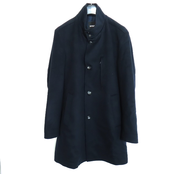 実際に弊社で買取させて頂いたHUGO BOSS/ヒューゴボス チェスターコート ネックリブ カシミヤ混/50