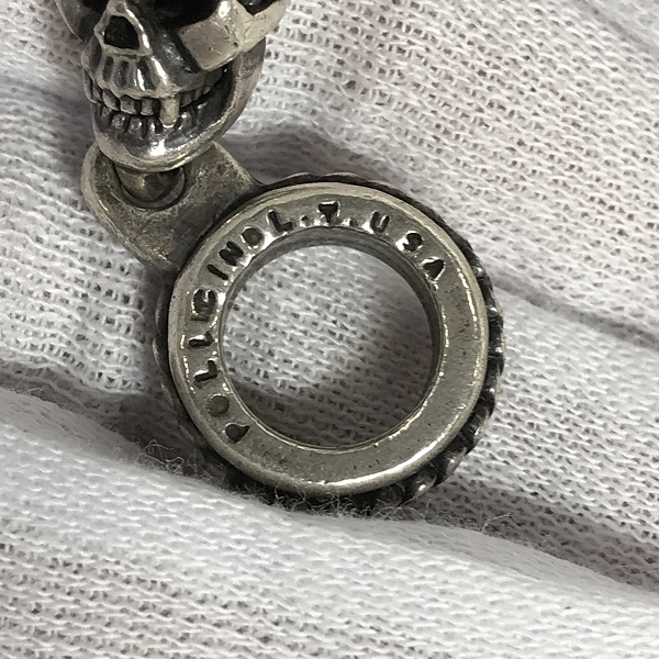 実際に弊社で買取させて頂いたLEATHERS & TREASURES/レザーズアンドトレジャーズ スカル レザーブレスレットの画像 7枚目