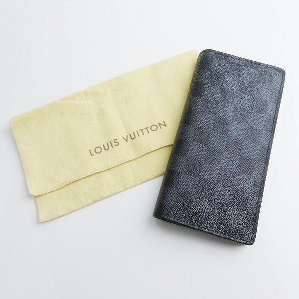 実際に弊社で買取させて頂いたLOUIS VUITTON/ルイヴィトン ポルトフォイユ ブラザ ダミエ グラフィット 二つ折り 長財布 N62665の画像 9枚目