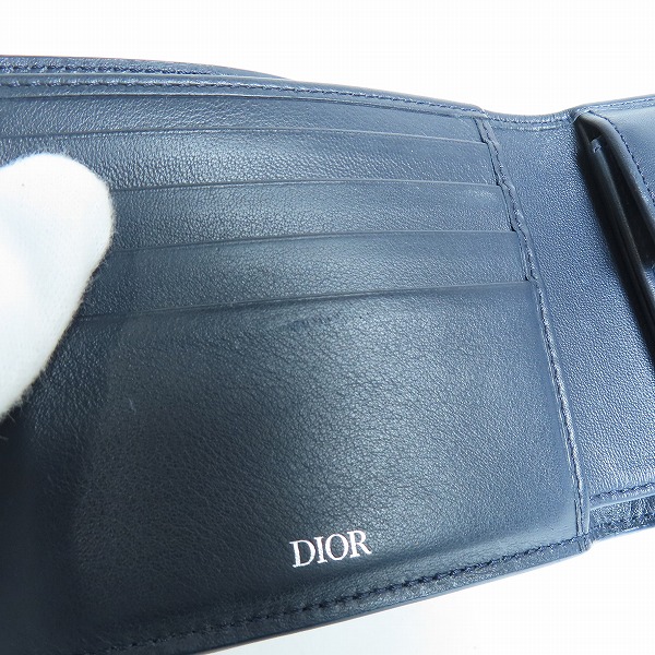 実際に弊社で買取させて頂いたDior/ディオール 二つ折り財布 CDダイヤモンド 2ESBC027DCOの画像 7枚目