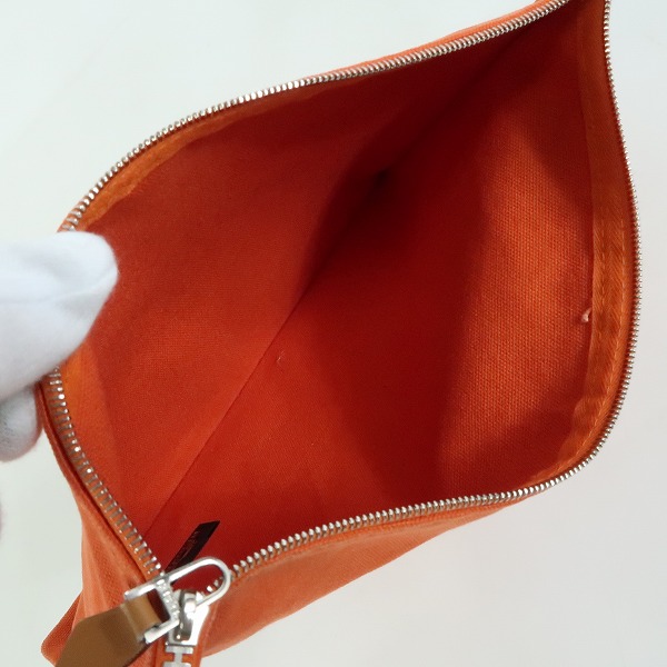 実際に弊社で買取させて頂いたHERMES/エルメス ヨッティングGM キャンバス ポーチの画像 3枚目