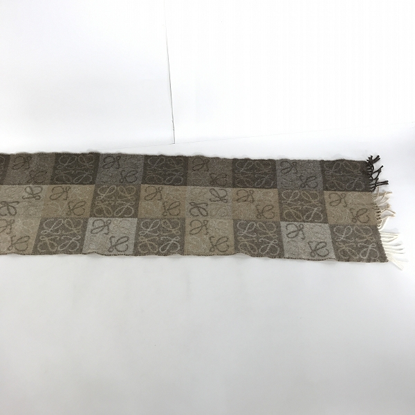 実際に弊社で買取させて頂いたLOEWE/ロエベ アナグラム マフラー ストール/28003861の画像 5枚目