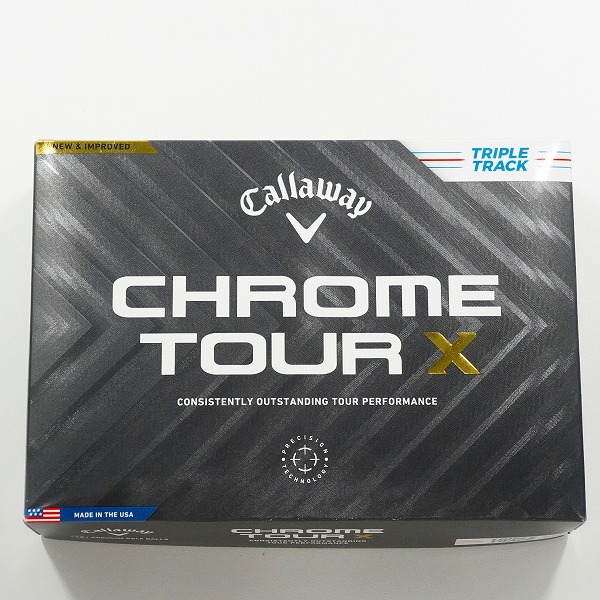 実際に弊社で買取させて頂いた(1)【未使用】Callaway/キャロウェイ CHROME TOUR X TRIPLE TRACK ゴルフボール ホワイト 1ダースの画像 2枚目