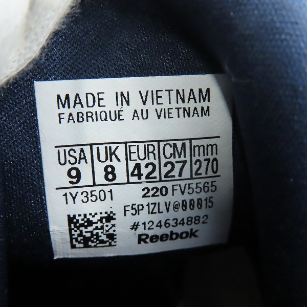 実際に弊社で買取させて頂いた【未使用】REEBOK/リーボック PUMP COURT/ポンプ コート FV5565/27.0の画像 5枚目
