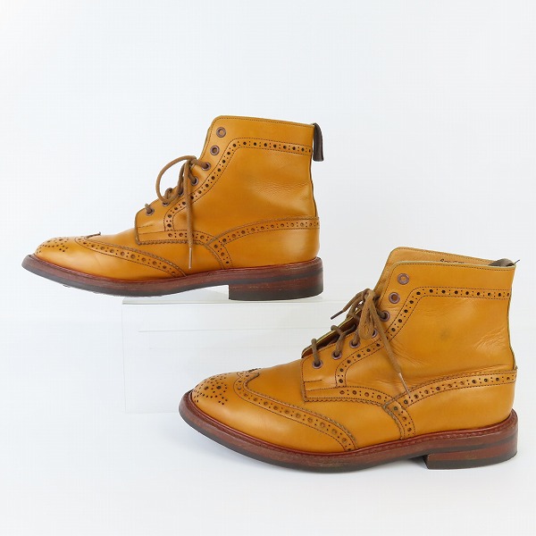 実際に弊社で買取させて頂いたTricker's/トリッカーズ MALTON/モルトン ウイングチップ ブーツ ブラウン M2508/9の画像 3枚目
