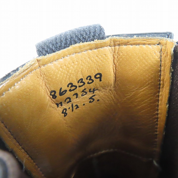 実際に弊社で買取させて頂いたTricker's/トリッカーズ サイドゴアブーツ ウィングチップ ブラック M2754/8.5の画像 5枚目