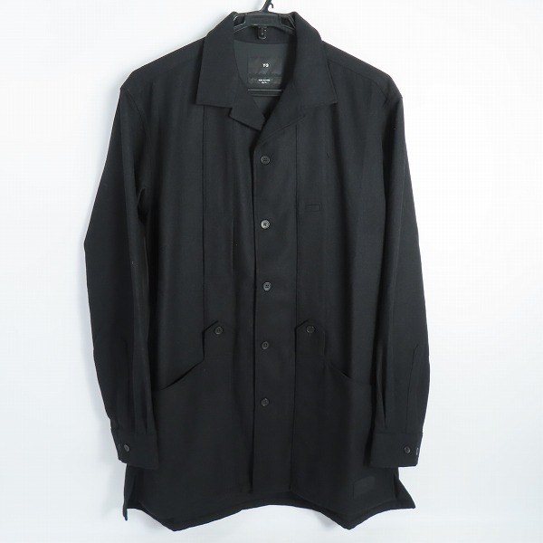 実際に弊社で買取させて頂いた【難有り】Y-3/ワイスリー ヨウジヤマモト×アディダス 23AW WOOL FLANNEL SHIRT ウールフランネルシャツ IP5562/XS