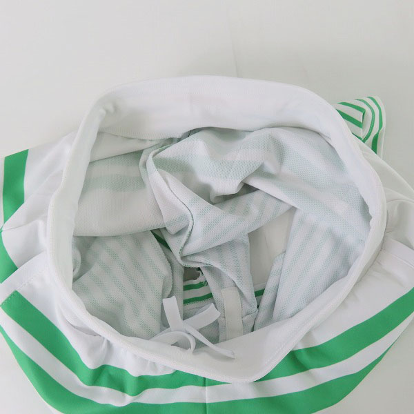 実際に弊社で買取させて頂いたFILA/フィラ テニスウェア レディース セットアップ グリーン ストライプ VL1627/VL1629 Mの画像 4枚目