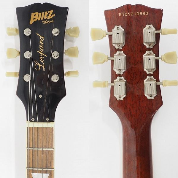 実際に弊社で買取させて頂いた★【難有り】Blitz By Aria Pro Ⅱ/ブリッツ  Leopard レスポールスタンダードType セットネック エレキギターの画像 2枚目