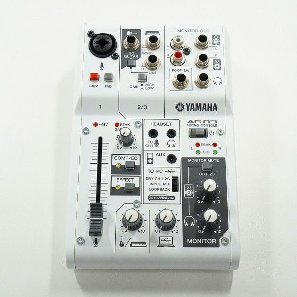 実際に弊社で買取させて頂いたYAMAHA/ヤマハ AG03 ミキシングコンソール ミキサー ウェブキャスティングミキサー 通電確認済みの画像 1枚目