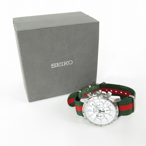 実際に弊社で買取させて頂いたSEIKO/セイコー 腕時計 クオーツ/クロノグラフ/100M防水 6T63-00D0【動作未確認】の画像 7枚目