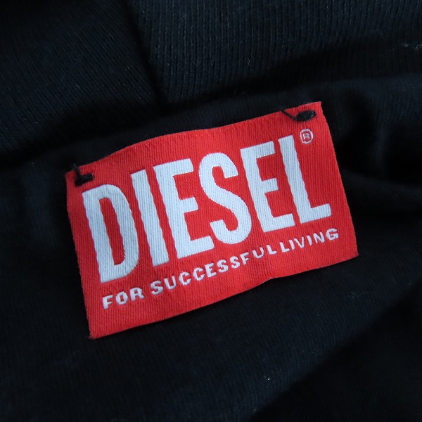 実際に弊社で買取させて頂いたDIESEL/ディーゼル フェイクレザー ジップアップパーカー S-MIRR-NEW-B/Sの画像 2枚目