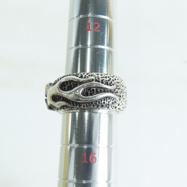 実際に弊社で買取させて頂いた【ギャラ付き】STARLINGEAR/スターリンギア フレーム スカル バンド リング SGR027/14-15号の画像 8枚目