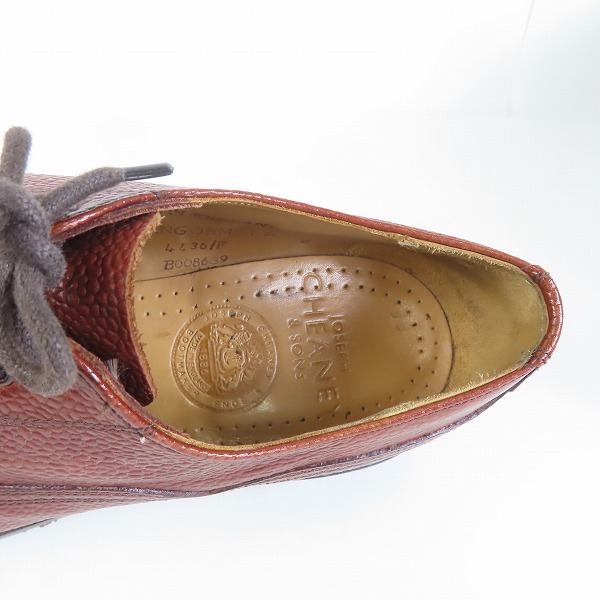 実際に弊社で買取させて頂いたJOSEPH CHEANEY＆SONS/ジョセフチーニー CAIRNGORM II R/ケンゴン2 オックスフォード キャップトゥ レザーシューズ B008639/6.0の画像 4枚目