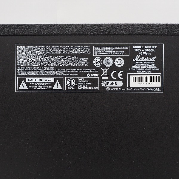 実際に弊社で買取させて頂いた★Marshall/マーシャル MG15FX ギターアンプ コンボアンプ 【動作確認済み】の画像 6枚目