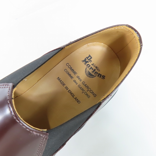 実際に弊社で買取させて頂いた(2)Dr.Martens×COMME des GARCONS/ドクターマーチン×コムデギャルソン EMILS サイドゴアシューズ 15170601/UK6の画像 4枚目