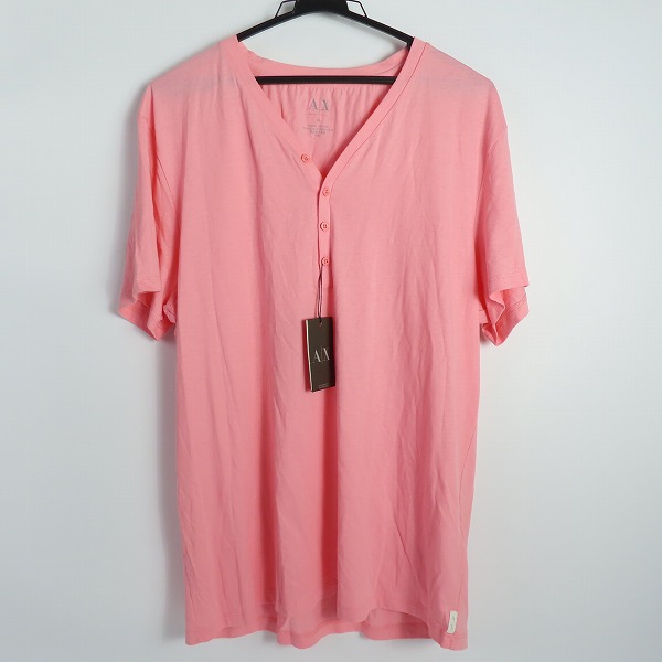 実際に弊社で買取させて頂いた【未使用】ARMANI EXCHANGE/アルマーニエクスチェンジ  半袖 Tシャツ ピンク/XL