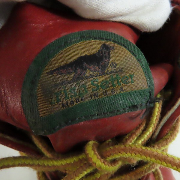 実際に弊社で買取させて頂いたRED WING/レッドウィング プレーントゥ アイリッシュセッター ブーツ/ワークブーツ 半円犬タグ/8Dの画像 6枚目