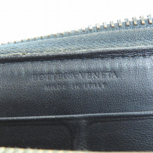 実際に弊社で買取させて頂いたBOTTEGA VENETA/ボッテガヴェネタ イントレチャート ラウンドファスナーウォレット/長財布の画像 6枚目