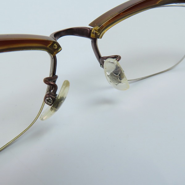 実際に弊社で買取させて頂いた999.9/フォーナインズ ハーフリム メガネフレーム/アイウェア M-09の画像 4枚目