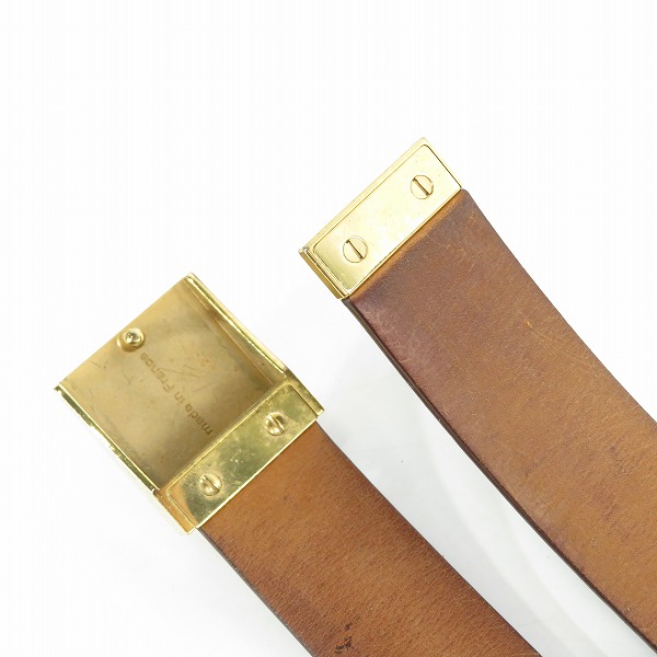 実際に弊社で買取させて頂いたLOUIS VUITTON/ルイヴィトン  ダミエ サンチュール キャレ レザーベルト M6802/80/32の画像 2枚目