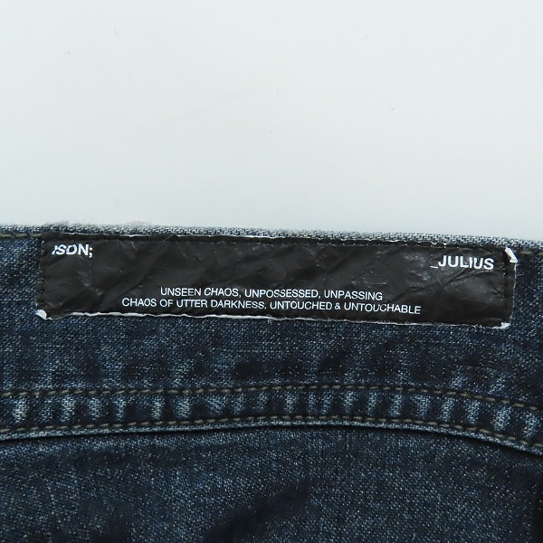実際に弊社で買取させて頂いたJULIUS/ユリウス 18FW ペインティング ダメージ加工 スキニーデニムパンツ 637PAM11-IND/1の画像 2枚目