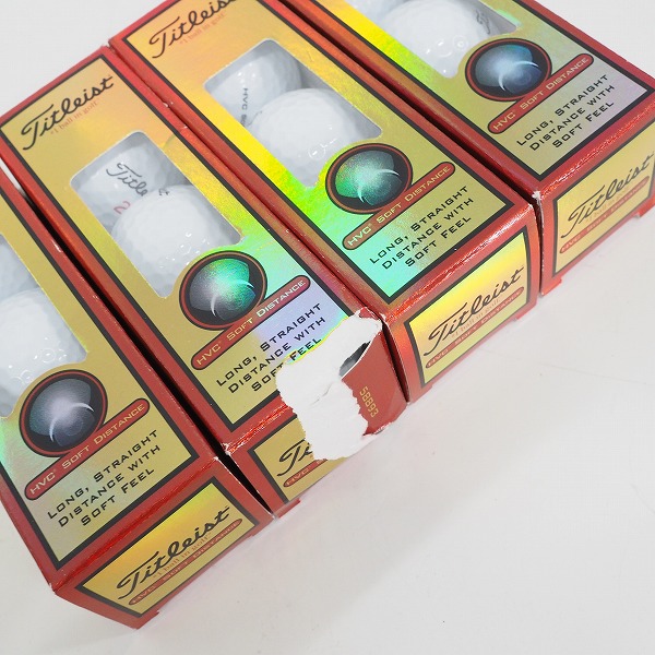 実際に弊社で買取させて頂いた【未使用】Titleist/タイトリスト HVC SOFT DISTANCE ゴルフボール ホワイト 1ダースの画像 3枚目