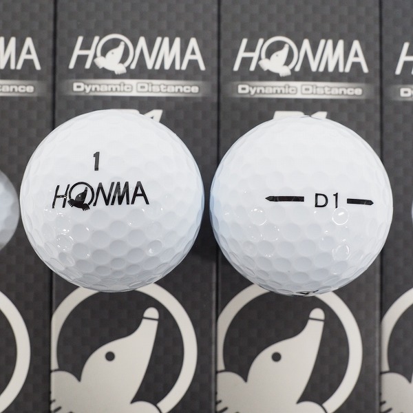 実際に弊社で買取させて頂いた【未使用】HONMA/ホンマ D1 DYNAMIC DISTANCE ゴルフボール ホワイト・マルチカラー 計2ダース の画像 1枚目
