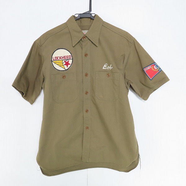 実際に弊社で買取させて頂いたBUZZ RICKSON'S/バズリクソンズ ワッペンデザイン 半袖ワークシャツ/BR33469/M