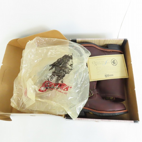 実際に弊社で買取させて頂いたCHIPPEWA/チペワ CORDOVAN/コードバン エンジニアブーツ 91068/9Eの画像 7枚目