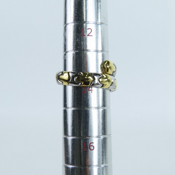実際に弊社で買取させて頂いたBVLGARI/ブルガリ アルベアーレリング AU750/K18YG/WG 14号の画像 8枚目