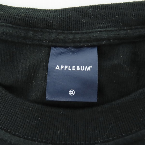 実際に弊社で買取させて頂いたAPPLEBUM/アップルバム プリント Tシャツ/カットソー ブラック XLの画像 3枚目